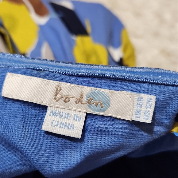 Boden Blue and Yellow Floral Dress - Picture 4 of 13